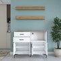 Hanah Home Armario Multiusos Blanco y Nogal